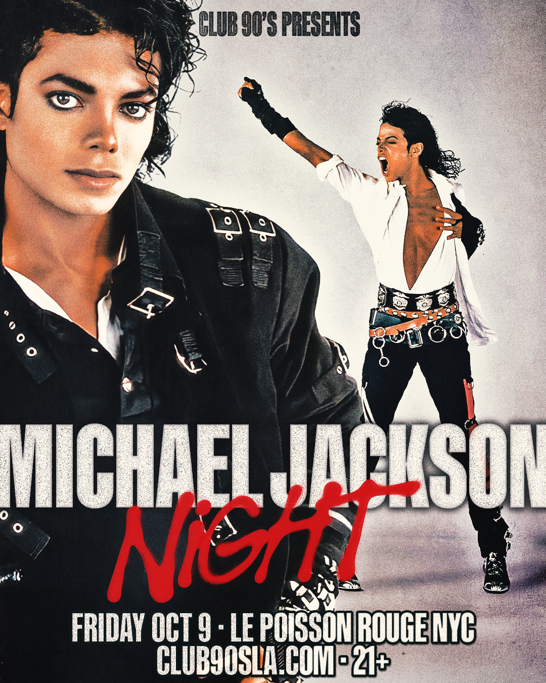 Michael Jackson Night artwork from Le Poisson Rouge