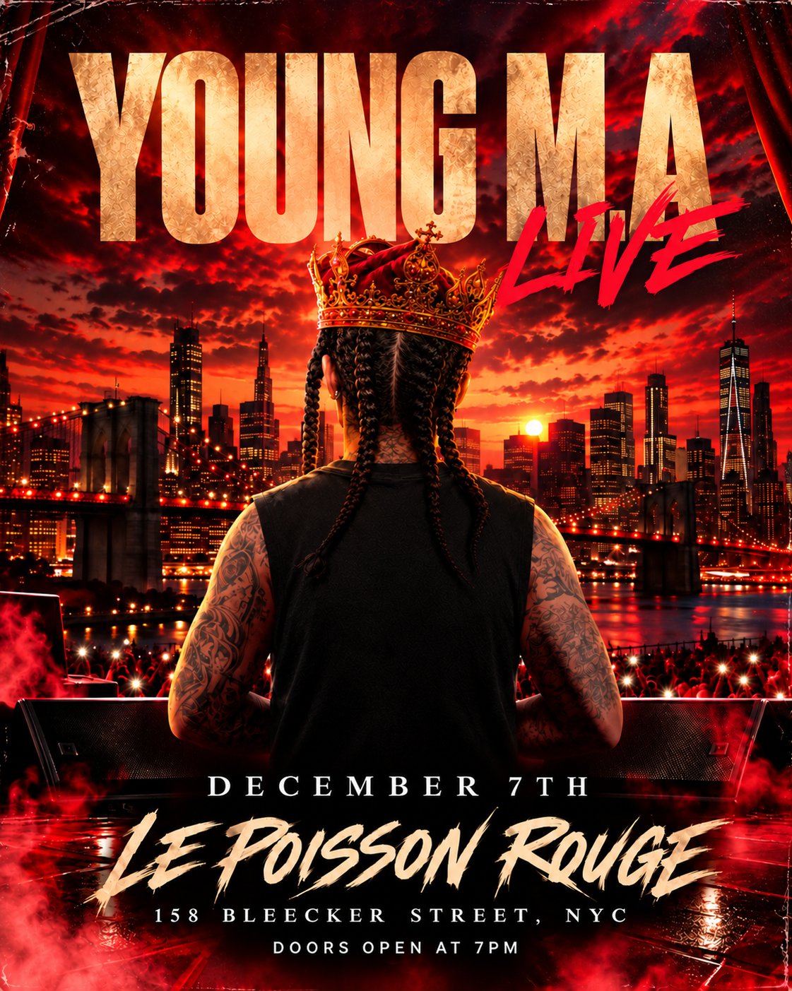 Young M.A artwork from Le Poisson Rouge